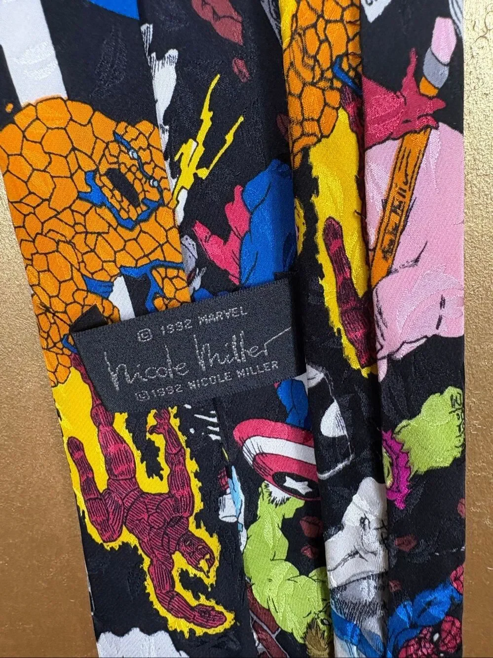 Nicole Miller Marvel superhero multi character tie